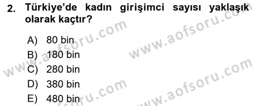 Girişimcilik ve İş Kurma -x Dersi 2015 - 2016 Yılı (Vize) Ara Sınav Soruları 2. Soru