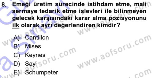Girişimcilik ve İş Kurma -x Dersi 2015 - 2016 Yılı (Vize) Ara Sınav Soruları 8. Soru