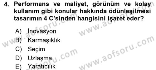 Girişimcilik ve İş Kurma -x Dersi 2015 - 2016 Yılı (Final) Dönem Sonu Sınav Soruları 4. Soru