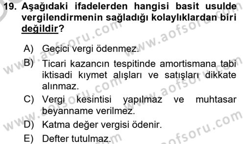 Girişimcilik ve İş Kurma -x Dersi 2016 - 2017 Yılı 3 Ders Sınav Soruları 19. Soru