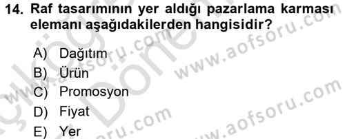 Girişimcilik ve İş Kurma -x Dersi 2016 - 2017 Yılı (Vize) Ara Sınav Soruları 14. Soru