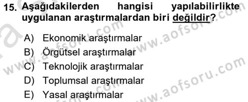 Girişimcilik ve İş Kurma -x Dersi 2016 - 2017 Yılı (Vize) Ara Sınav Soruları 15. Soru