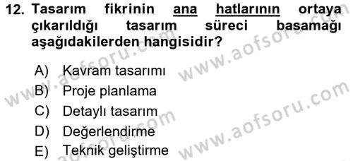 Girişimcilik ve İş Kurma -x Dersi 2017 - 2018 Yılı (Vize) Ara Sınav Soruları 12. Soru