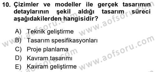 Girişimcilik ve İş Kurma -x Dersi 2018 - 2019 Yılı Yaz Okulu Sınav Soruları 10. Soru