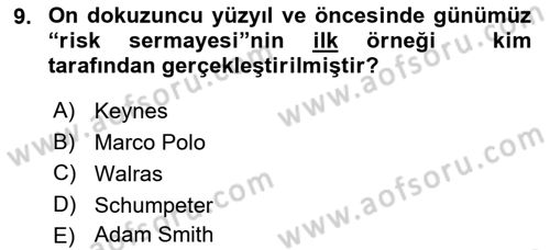 Girişimcilik ve İş Kurma -x Dersi 2021 - 2022 Yılı (Vize) Ara Sınav Soruları 9. Soru