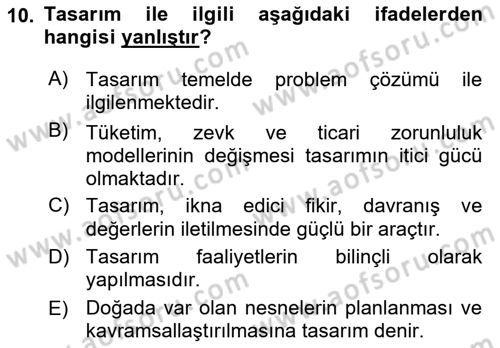 Girişimcilik ve İş Kurma -x Dersi 2021 - 2022 Yılı Yaz Okulu Sınav Soruları 10. Soru