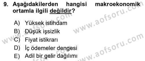 Girişimcilik ve İş Kurma -x Dersi 2022 - 2023 Yılı (Final) Dönem Sonu Sınav Soruları 9. Soru