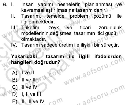 Girişimcilik ve İş Kurma -x Dersi 2022 - 2023 Yılı Yaz Okulu Sınav Soruları 6. Soru