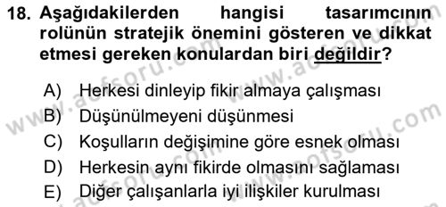 Girişimcilik ve İş Kurma -x Dersi 2023 - 2024 Yılı (Vize) Ara Sınav Soruları 18. Soru