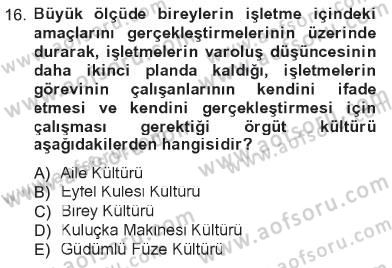 Uluslararası İşletmecilik Dersi 2012 - 2013 Yılı Tek Ders Sınavı 16. Soru