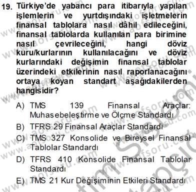 Uluslararası İşletmecilik Dersi 2013 - 2014 Yılı Tek Ders Sınav Soruları 19. Soru