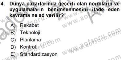 Uluslararası İşletmecilik Dersi 2015 - 2016 Yılı (Vize) Ara Sınav Soruları 4. Soru