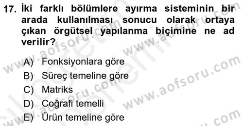 Uluslararası İşletmecilik Dersi 2018 - 2019 Yılı Tek Ders Sınav Soruları 17. Soru