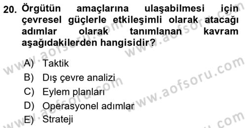 Uluslararası İşletmecilik Dersi 2018 - 2019 Yılı Tek Ders Sınav Soruları 20. Soru
