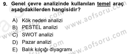 Uluslararası İşletmecilik Dersi 2018 - 2019 Yılı Tek Ders Sınav Soruları 9. Soru