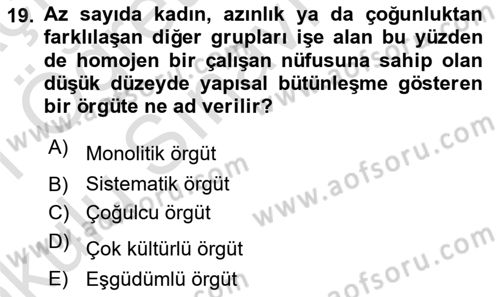 Uluslararası İşletmecilik Dersi 2020 - 2021 Yılı Yaz Okulu Sınavı 19. Soru