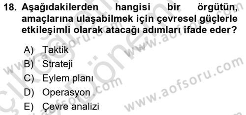 Uluslararası İşletmecilik Dersi 2022 - 2023 Yılı (Vize) Ara Sınav Soruları 18. Soru
