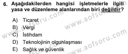 Uluslararası İşletmecilik Dersi 2022 - 2023 Yılı (Vize) Ara Sınav Soruları 6. Soru