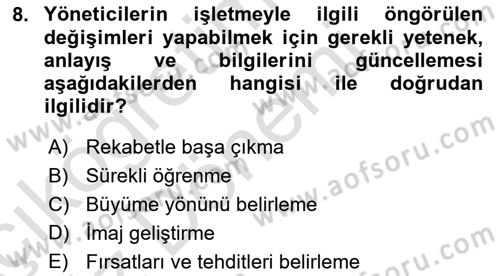 Uluslararası İşletmecilik Dersi 2022 - 2023 Yılı (Vize) Ara Sınav Soruları 8. Soru