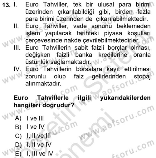 Uluslararası İşletmecilik Dersi 2022 - 2023 Yılı (Final) Dönem Sonu Sınav Soruları 13. Soru