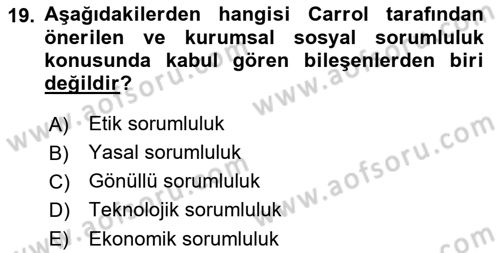 Uluslararası İşletmecilik Dersi 2022 - 2023 Yılı (Final) Dönem Sonu Sınav Soruları 19. Soru