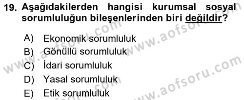 Uluslararası İşletmecilik Dersi 2024 - 2025 Yılı Yaz Okulu Sınav Soruları 19. Soru