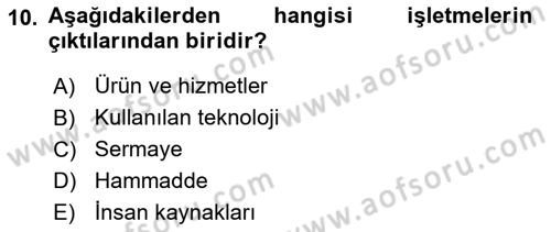 Uluslararası İşletmecilik Dersi 2025 - 2026 Yılı (Vize) Ara Sınav Soruları 10. Soru