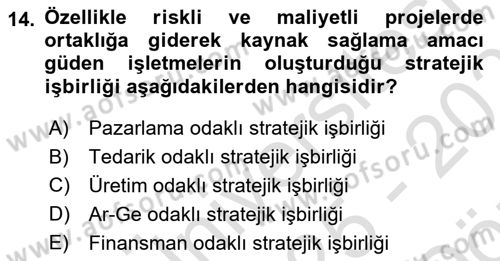 Uluslararası İşletmecilik Dersi 2025 - 2026 Yılı (Vize) Ara Sınav Soruları 14. Soru