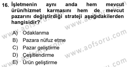 Uluslararası İşletmecilik Dersi 2025 - 2026 Yılı (Vize) Ara Sınav Soruları 16. Soru