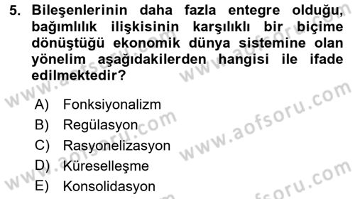 Uluslararası İşletmecilik Dersi 2025 - 2026 Yılı (Vize) Ara Sınav Soruları 5. Soru