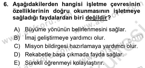 Uluslararası İşletmecilik Dersi 2025 - 2026 Yılı (Vize) Ara Sınav Soruları 6. Soru