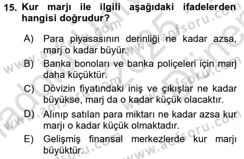 Uluslararası İşletmecilik Dersi 2025 - 2026 Yılı (Final) Dönem Sonu Sınav Soruları 15. Soru