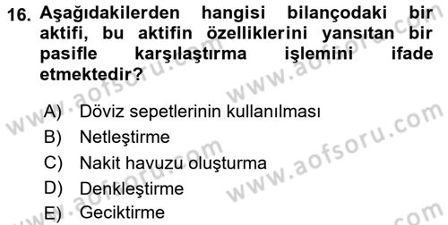 Uluslararası İşletmecilik Dersi 2025 - 2026 Yılı (Final) Dönem Sonu Sınav Soruları 16. Soru
