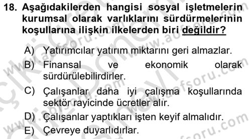 Uluslararası İşletmecilik Dersi 2025 - 2026 Yılı (Final) Dönem Sonu Sınav Soruları 18. Soru