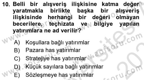 Örgüt Kuramı Dersi 2024 - 2025 Yılı (Final) Dönem Sonu Sınav Soruları 10. Soru