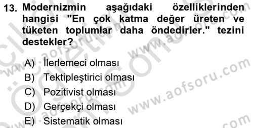 Örgüt Kuramı Dersi 2024 - 2025 Yılı (Final) Dönem Sonu Sınav Soruları 13. Soru
