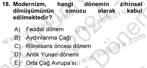 Örgüt Kuramı Dersi 2024 - 2025 Yılı (Final) Dönem Sonu Sınav Soruları 18. Soru
