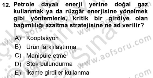 Örgüt Kuramı Dersi 2025 - 2026 Yılı (Vize) Ara Sınav Soruları 12. Soru