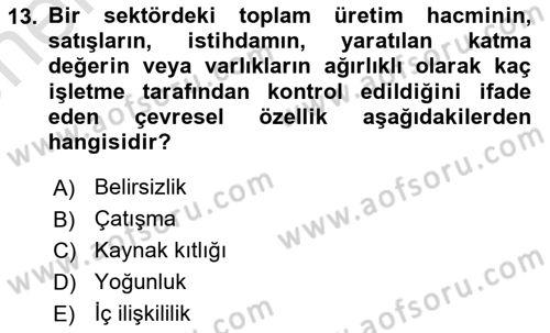 Örgüt Kuramı Dersi 2025 - 2026 Yılı (Vize) Ara Sınav Soruları 13. Soru