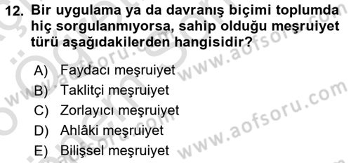 Örgüt Kuramı Dersi 2025 - 2026 Yılı (Final) Dönem Sonu Sınav Soruları 12. Soru