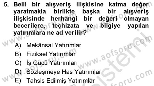 Örgüt Kuramı Dersi 2025 - 2026 Yılı (Final) Dönem Sonu Sınav Soruları 5. Soru