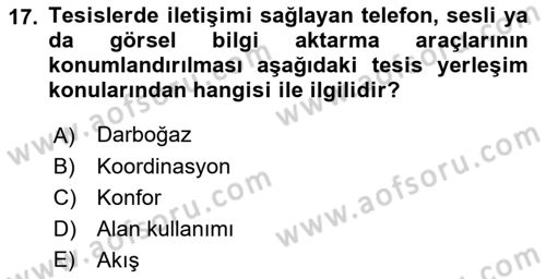 Üretim Yönetimi Dersi 2023 - 2024 Yılı (Vize) Ara Sınavı 17. Soru