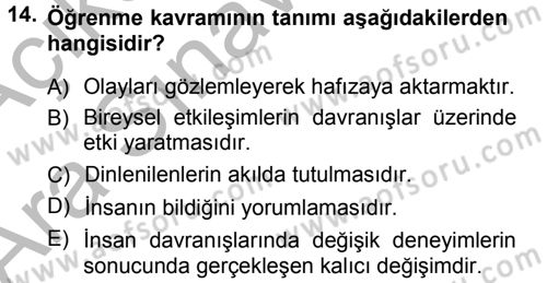 Yönetimde Güncel Yaklaşımlar Dersi 2012 - 2013 Yılı (Vize) Ara Sınav Soruları 14. Soru