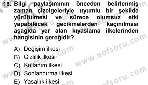 Yönetimde Güncel Yaklaşımlar Dersi 2012 - 2013 Yılı (Vize) Ara Sınav Soruları 18. Soru