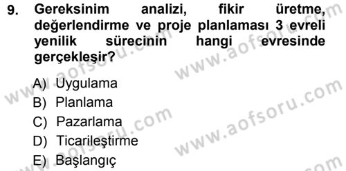 Yönetimde Güncel Yaklaşımlar Dersi 2012 - 2013 Yılı (Vize) Ara Sınav Soruları 9. Soru