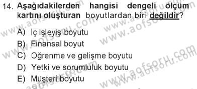Yönetimde Güncel Yaklaşımlar Dersi 2012 - 2013 Yılı Tek Ders Sınav Soruları 14. Soru