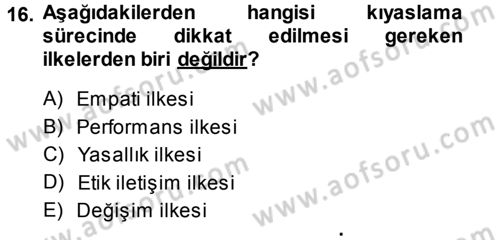 Yönetimde Güncel Yaklaşımlar Dersi 2013 - 2014 Yılı (Vize) Ara Sınav Soruları 16. Soru