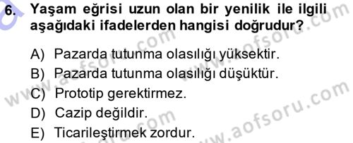 Yönetimde Güncel Yaklaşımlar Dersi 2014 - 2015 Yılı (Vize) Ara Sınav Soruları 6. Soru
