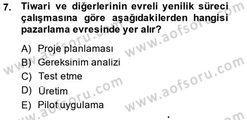 Yönetimde Güncel Yaklaşımlar Dersi 2014 - 2015 Yılı (Vize) Ara Sınavı 7. Soru