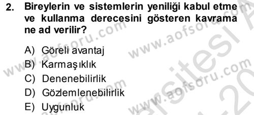 Yönetimde Güncel Yaklaşımlar Dersi 2014 - 2015 Yılı Tek Ders Sınav Soruları 2. Soru
